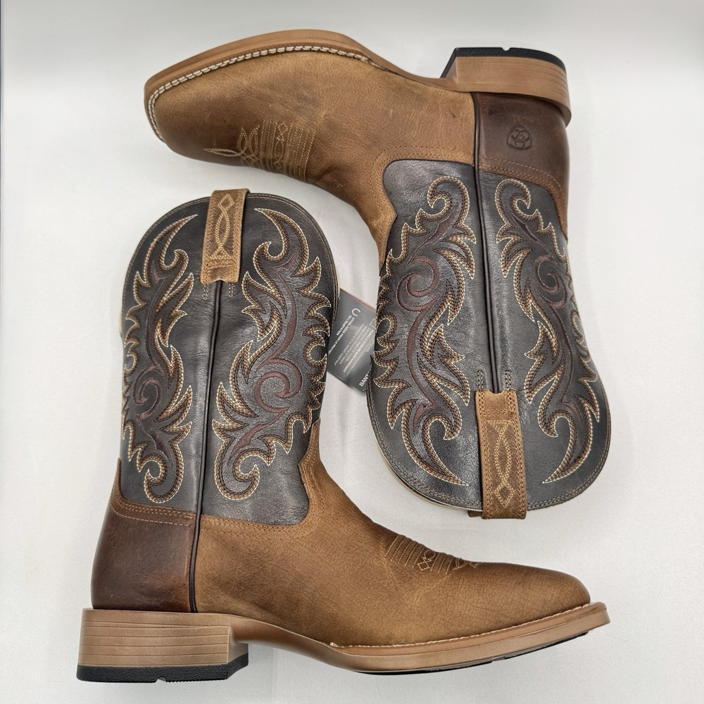 Ariat Lasco Western Boots Men's Size 9 D Blue Leather Bantam Weight - Picture 14 of 16